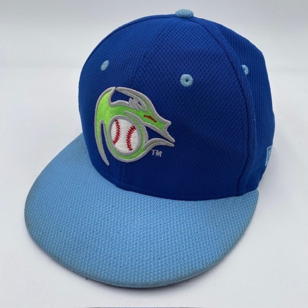 Dayton Dragons New Era 59FIFTY Fitted Hat 7 1/8 Blue Mesh MiLB Baseball Cap Mens
